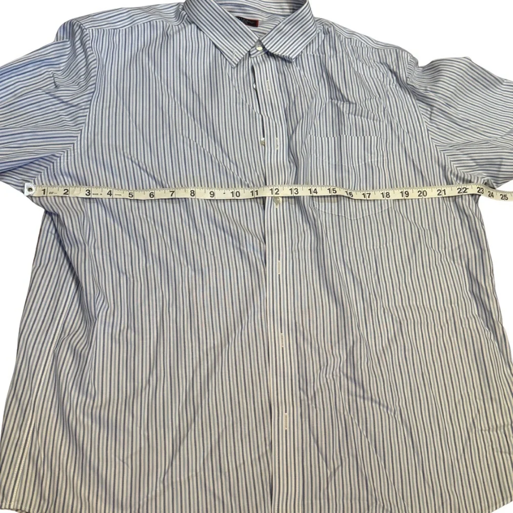 Untuckit Blue Stripe Wrinkle-Free Cotton Shirt‎ | Men’s XL Button Down